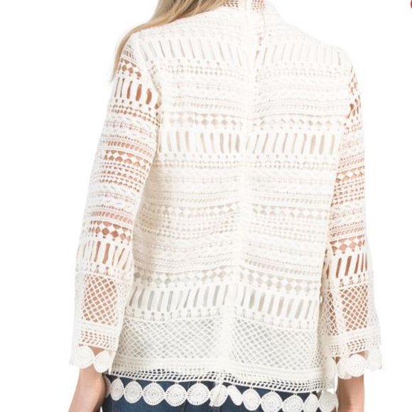 Nordstrom Gibson Long Sleeve Crochet Top NWT - Picture 2 of 11